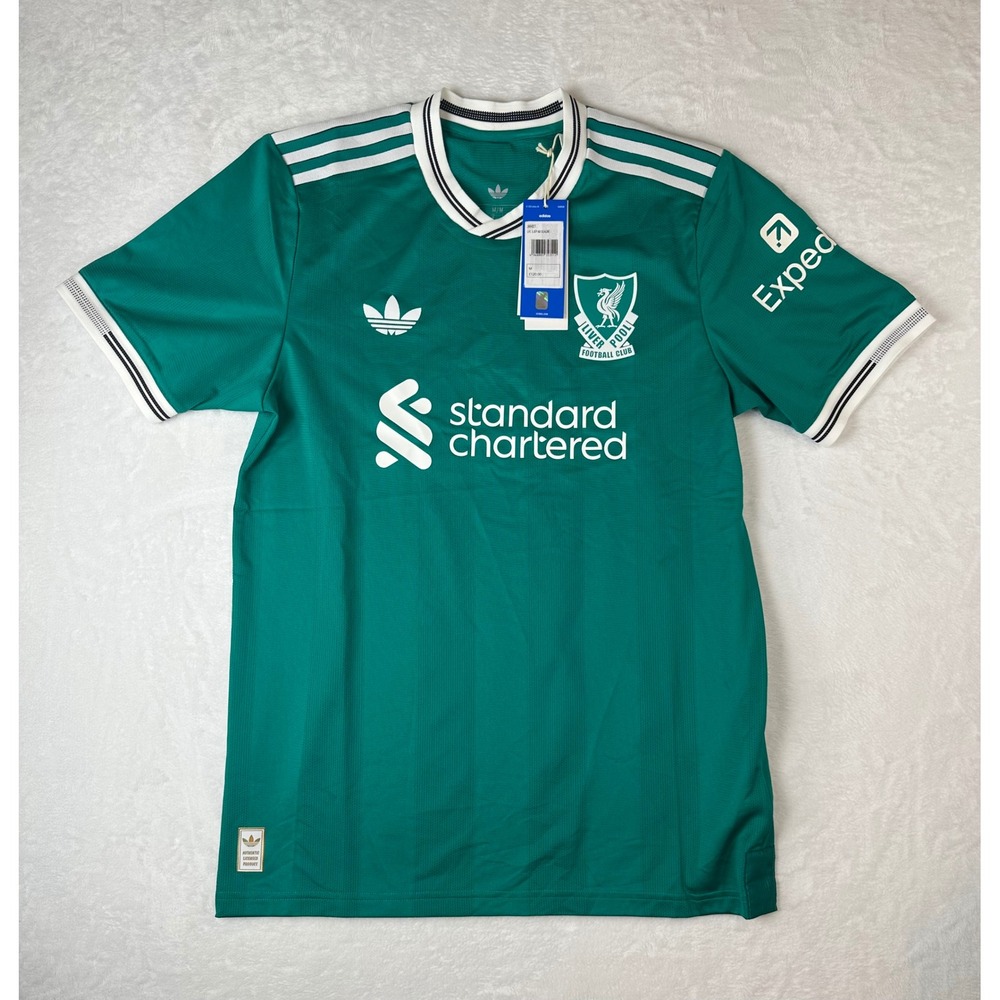 NWT Adidas Liverpool FC 2024-25 Third Authentic Jersey Sea Green Mens Medium